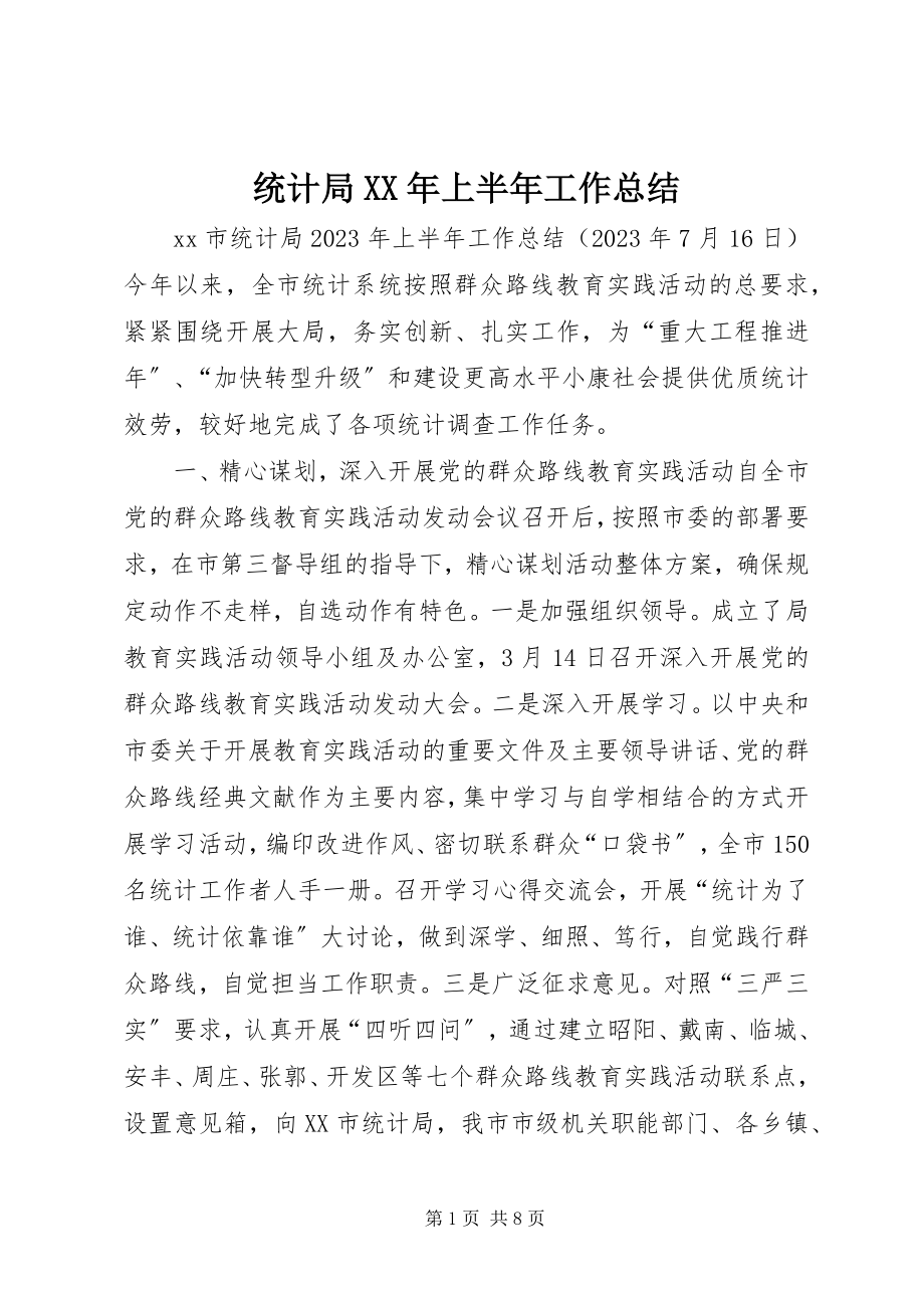 2023年统计局上半年工作总结2.docx_第1页