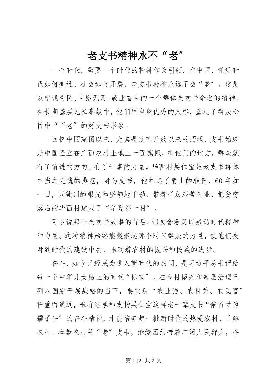 2023年老支书精神永不“老”.docx_第1页