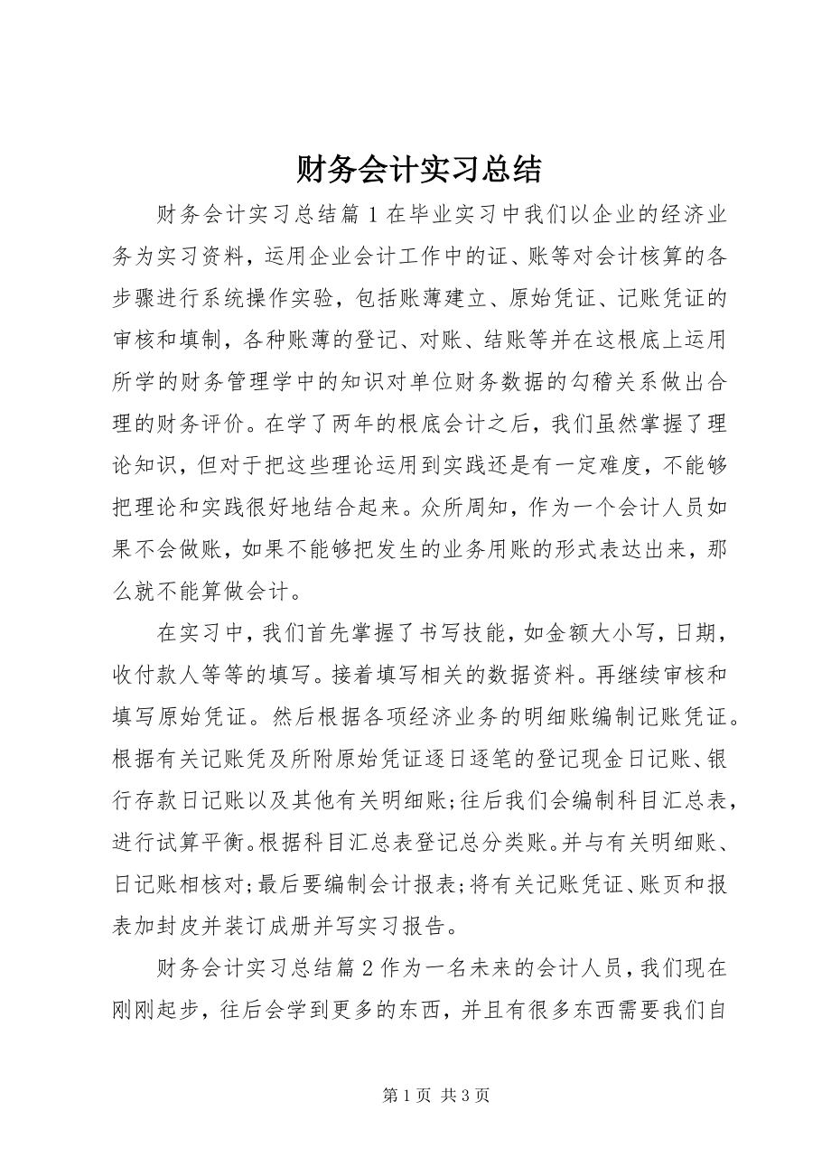 2023年财务会计实习总结.docx_第1页