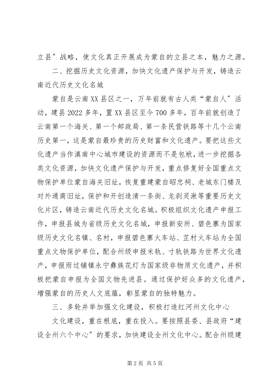 2023年推进县域多元文化大发展大繁荣的思考.docx_第2页