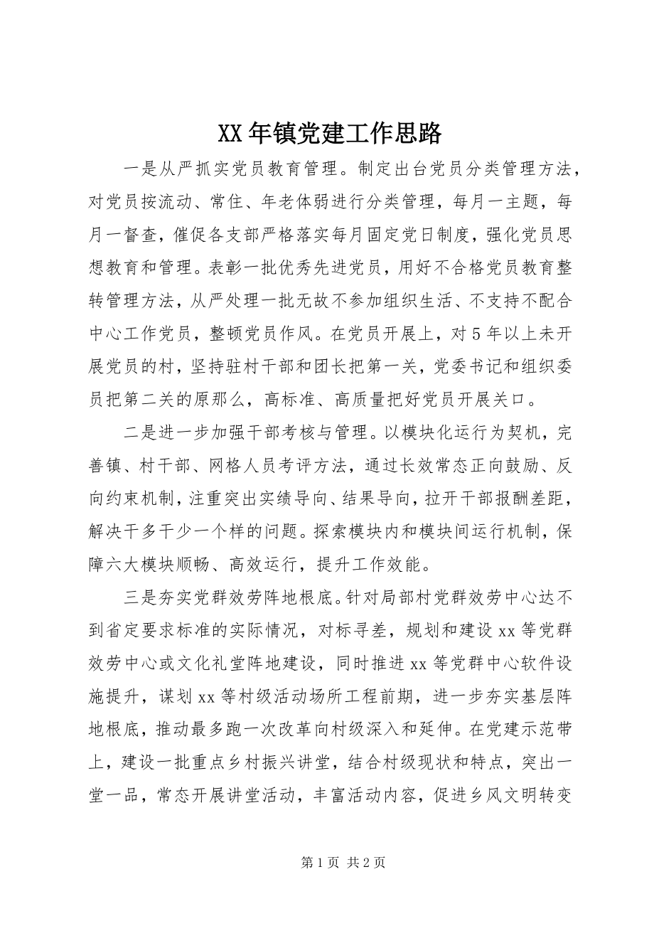 2023年镇党建工作思路.docx_第1页