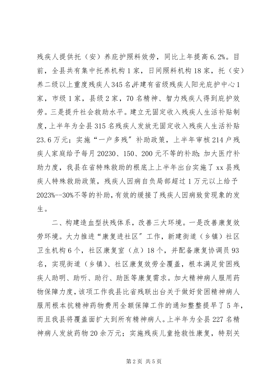 2023年乡镇上半年残疾人工作总结.docx_第2页