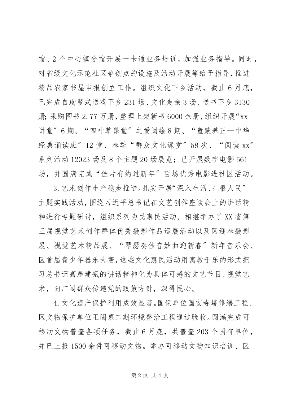 2023年区文化广电新闻出版局上半年工作总结.docx_第2页