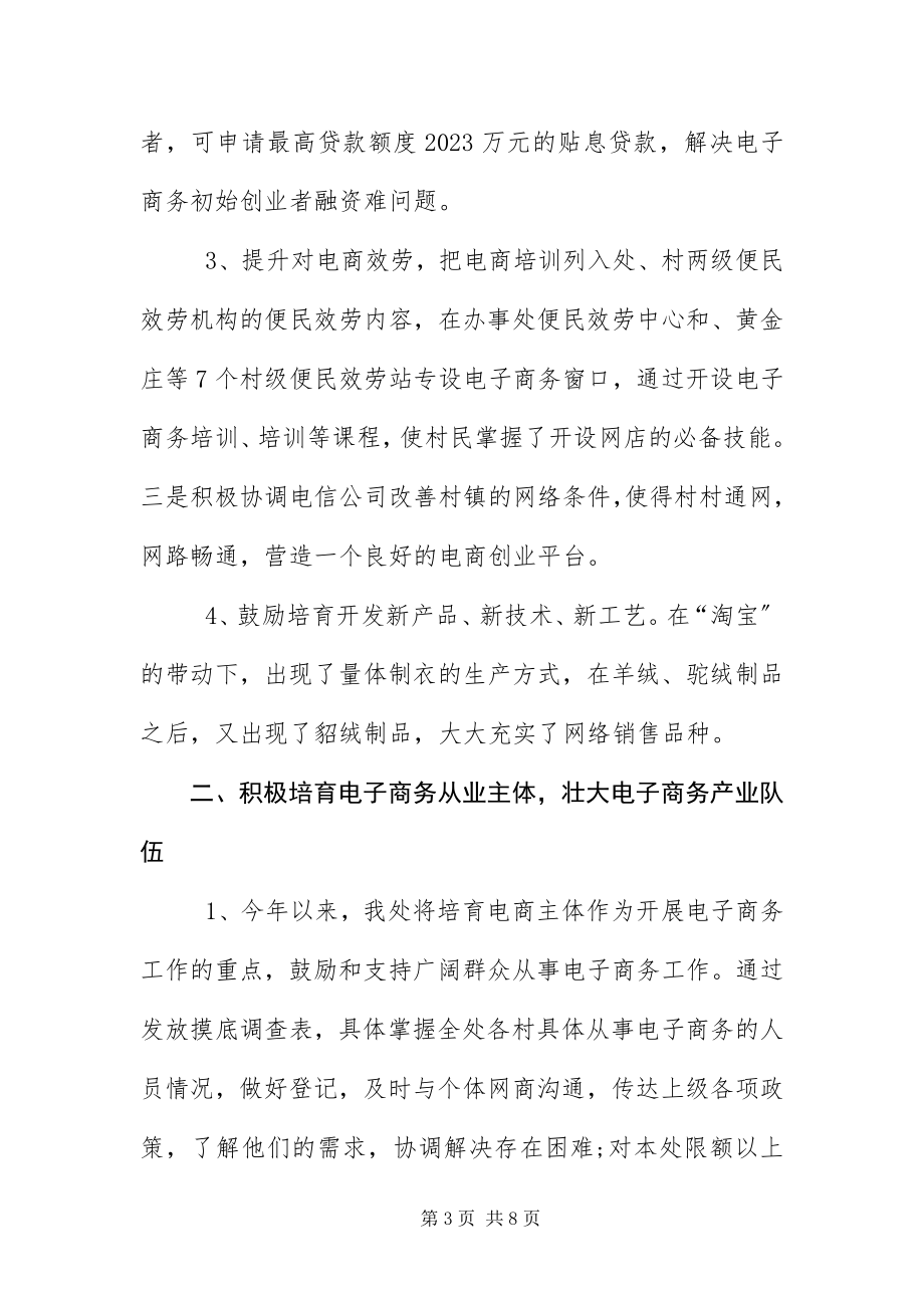 2023年办事处党委抓电子商务工作汇报新编.docx_第3页