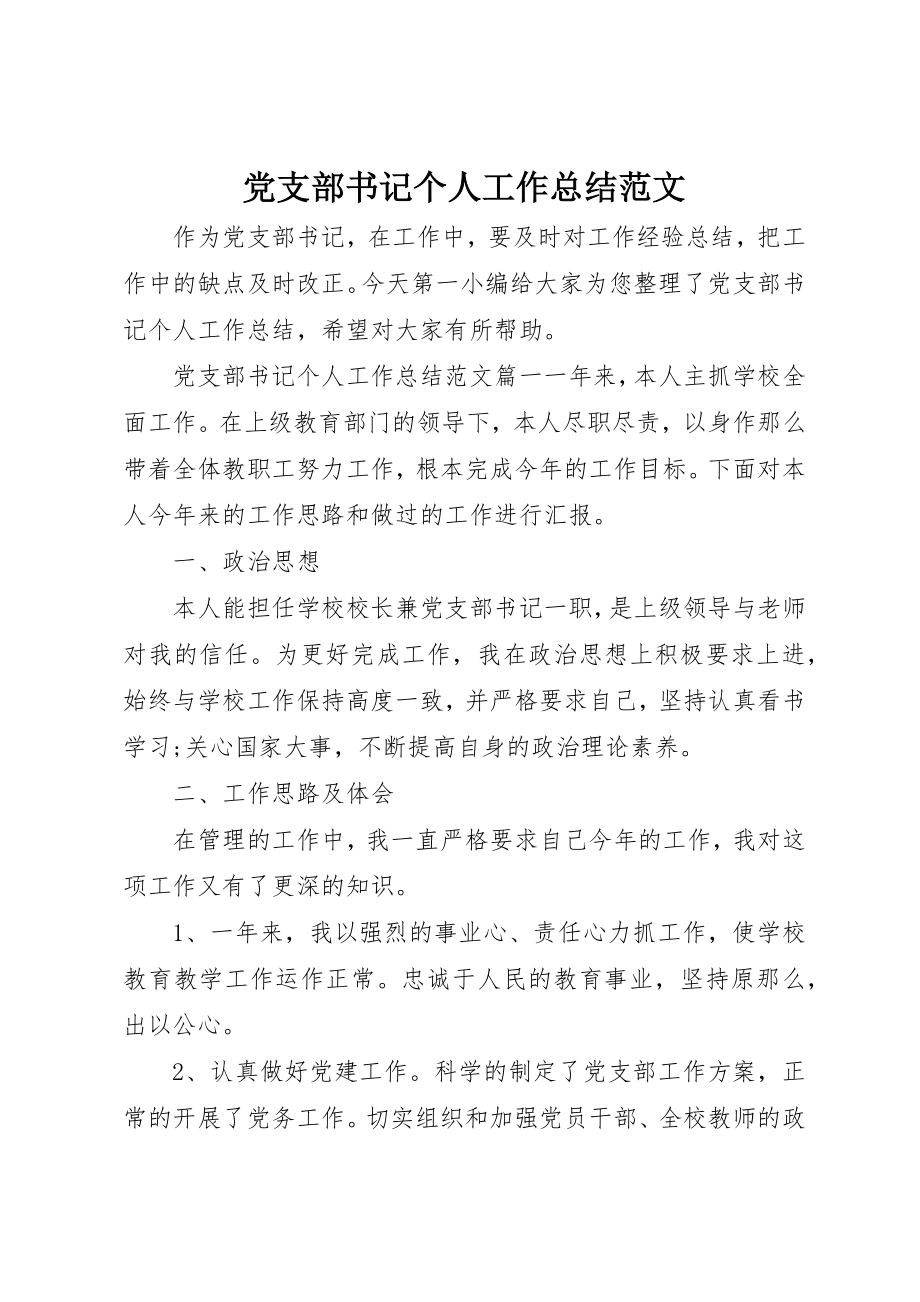 2023年党支部书记个人工作总结2.docx_第1页