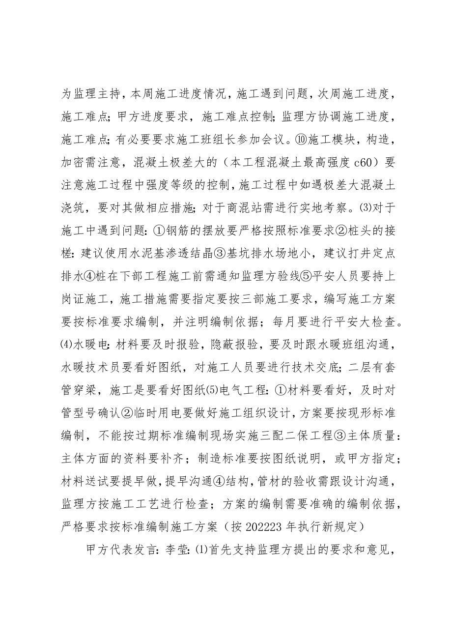 2023年第一次工地例会纪要新编.docx_第2页