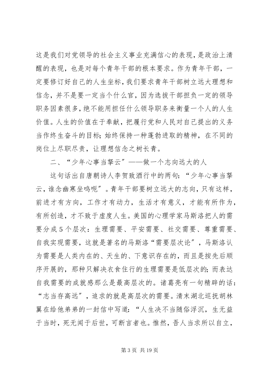 2023年全县青年干部座谈会致辞.docx_第3页