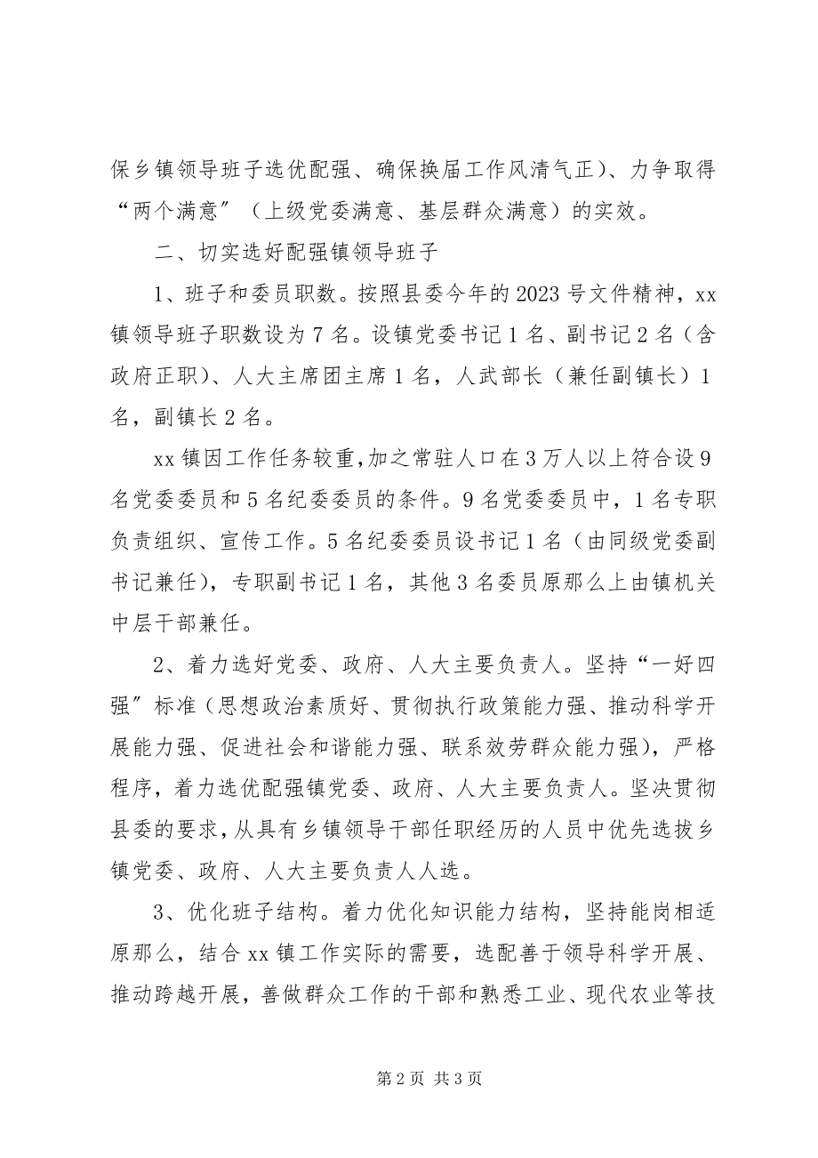 2023年做好乡镇领导班子换届工作的实施意见.docx_第2页