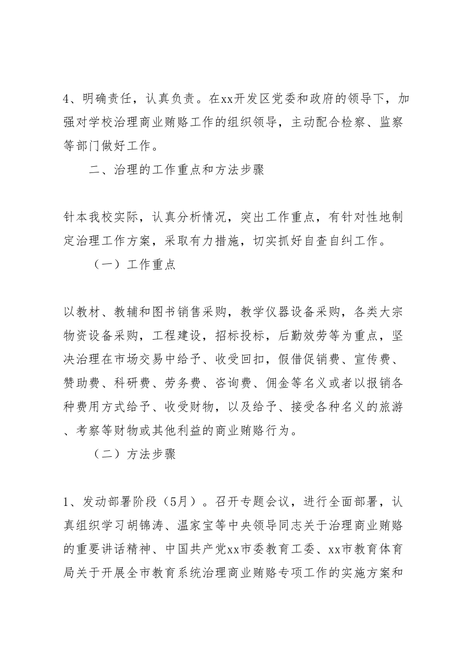 2023年学校治理商业贿赂专项工作的实施方案 9新编.doc_第3页