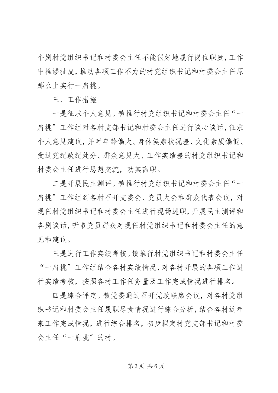 2023年乡镇推行农村党组织书记和村委会主任“一肩挑”工作实施方案.docx_第3页