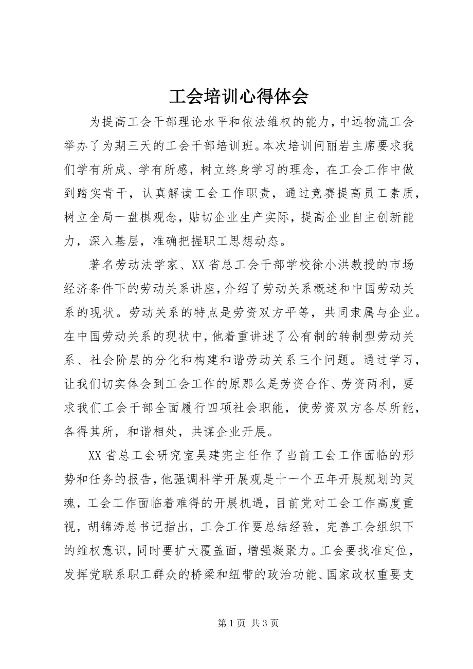 2023年工会培训心得体会.docx_第1页