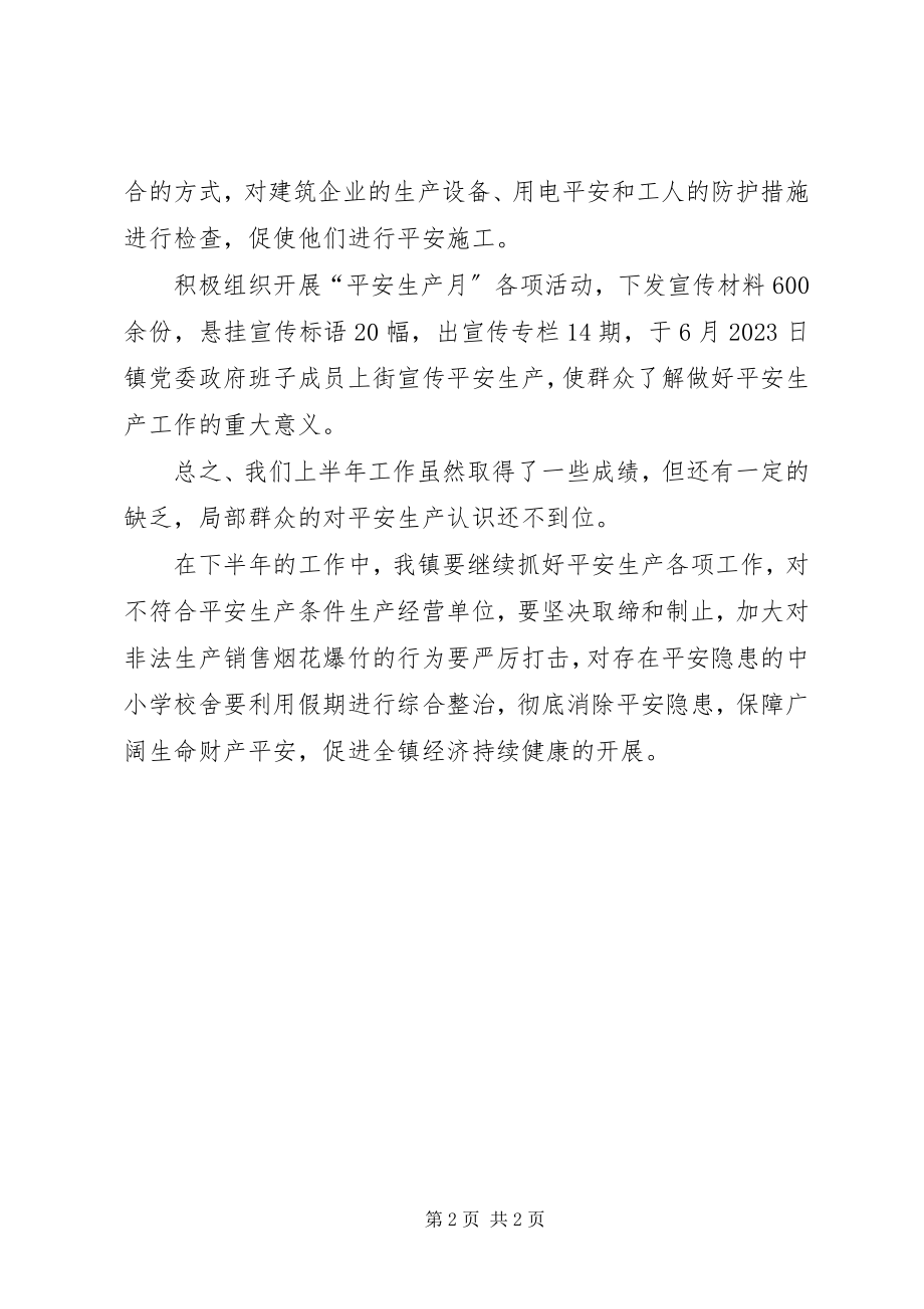 2023年乡镇安全生产工作半年总结.docx_第2页