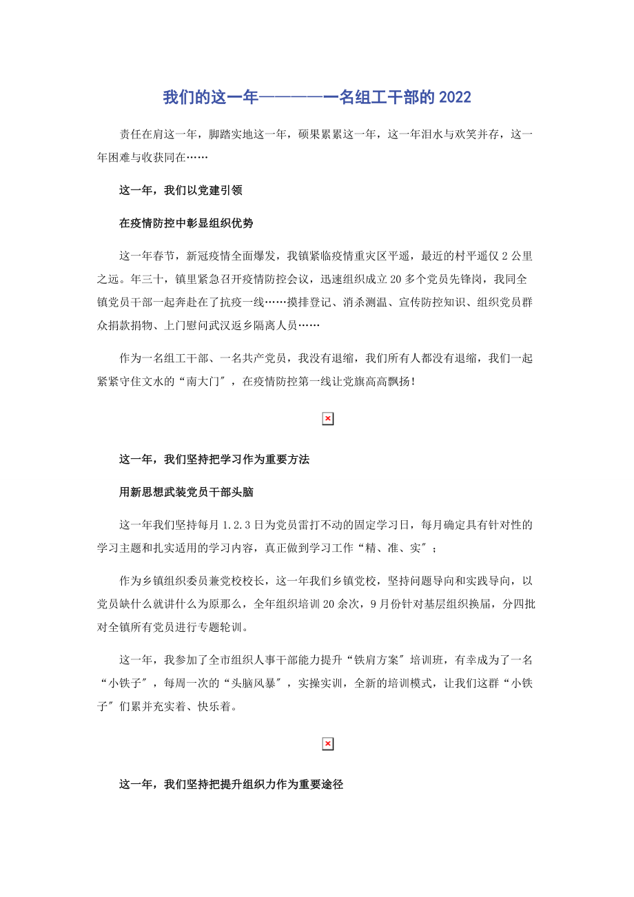 2023年我们的这一年————一名组工干部的.docx_第1页