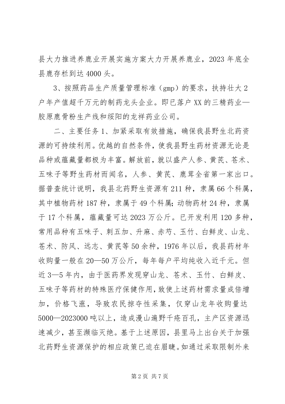 2023年XX县北药开发工作实施方案新编.docx_第2页