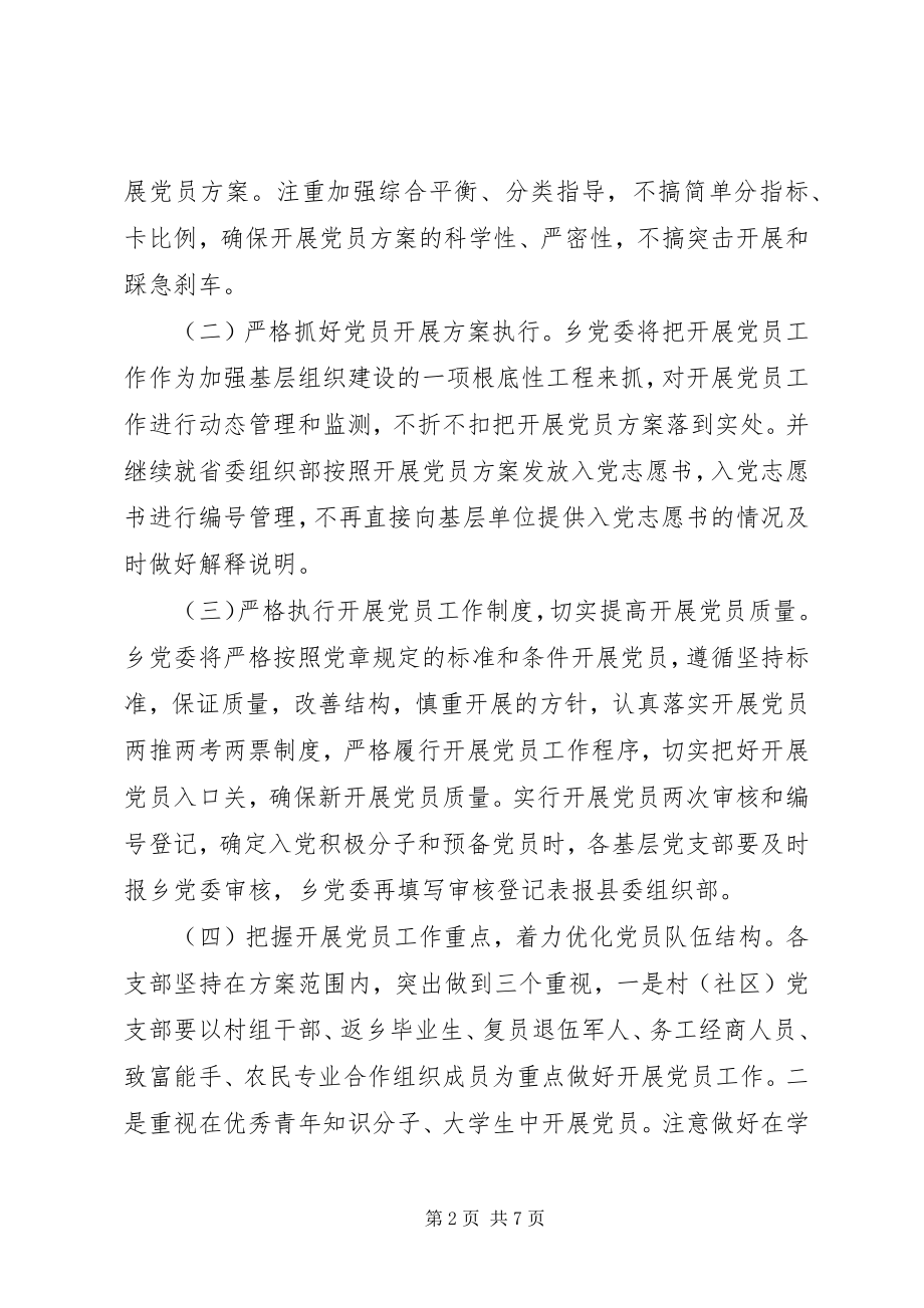 2023年乡镇度发展党员工作计划范本.docx_第2页