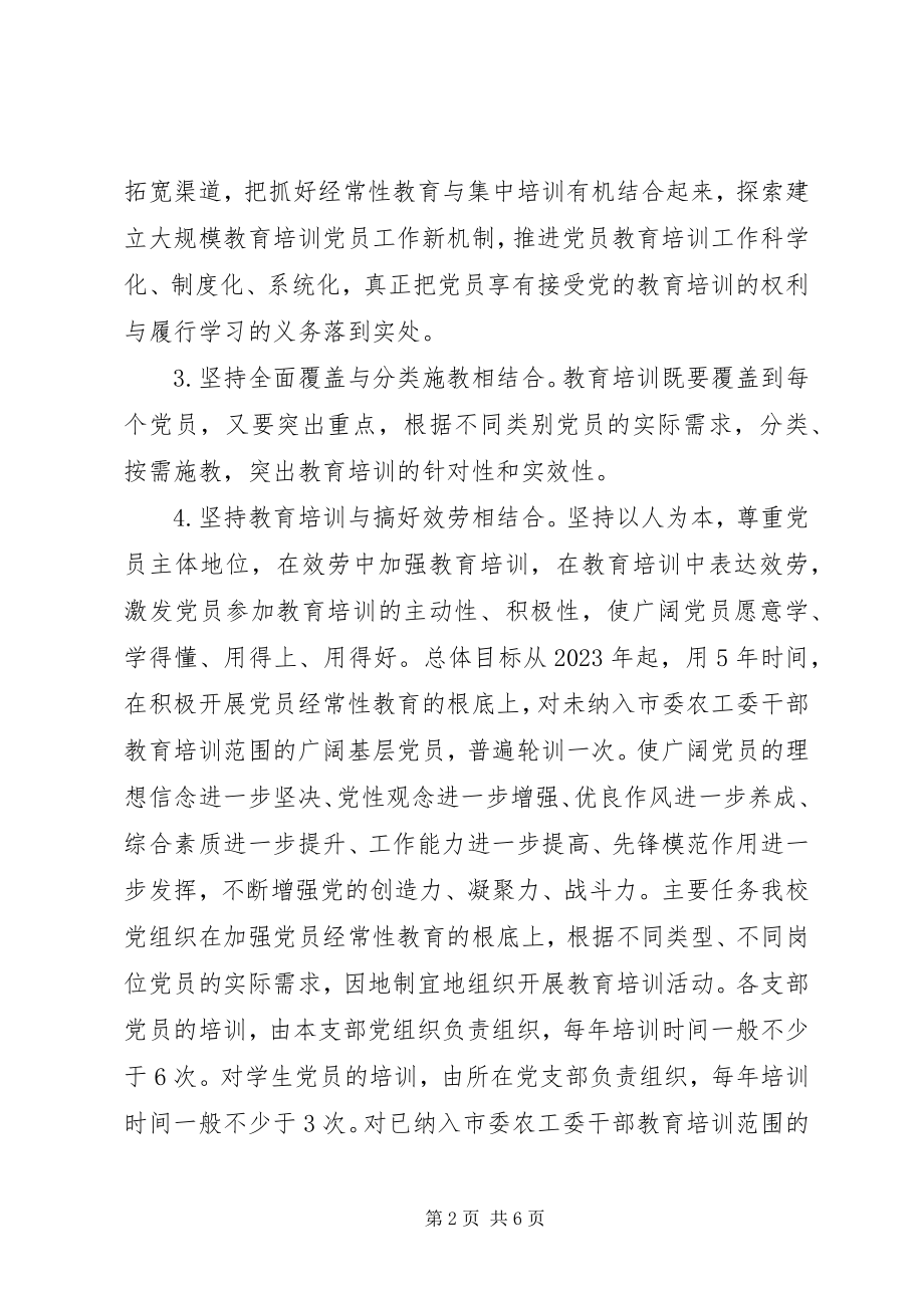 2023年学校党员培训工作实施方案.docx_第2页