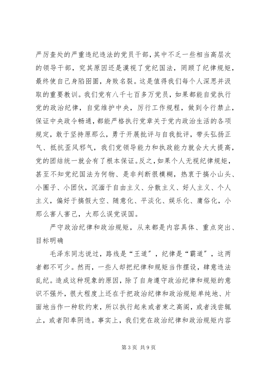 2023年领导班子政治纪律和政治规矩方面问题总结.docx_第3页