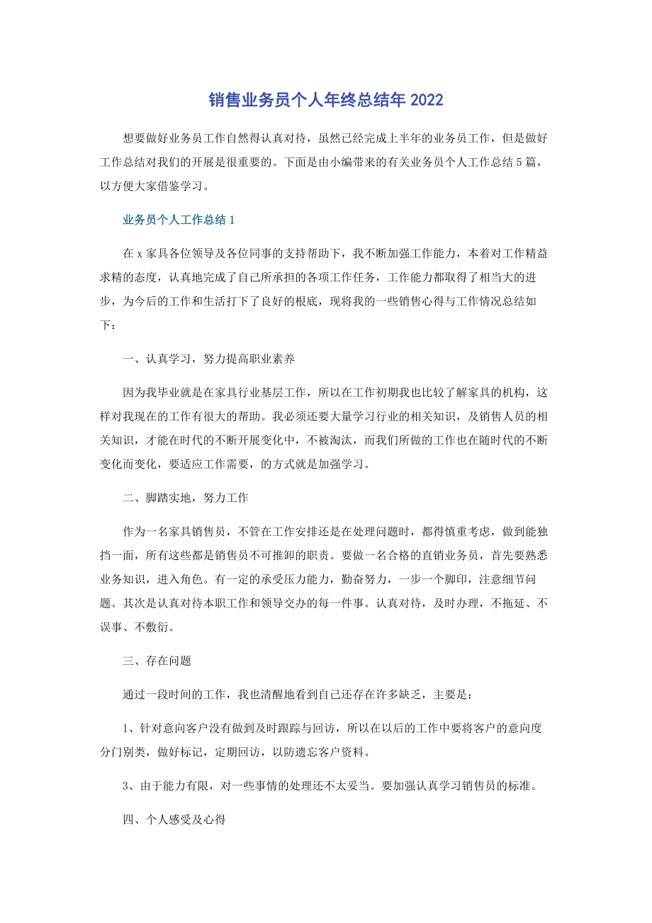 2023年销售业务员个人年终总结年.docx_第1页