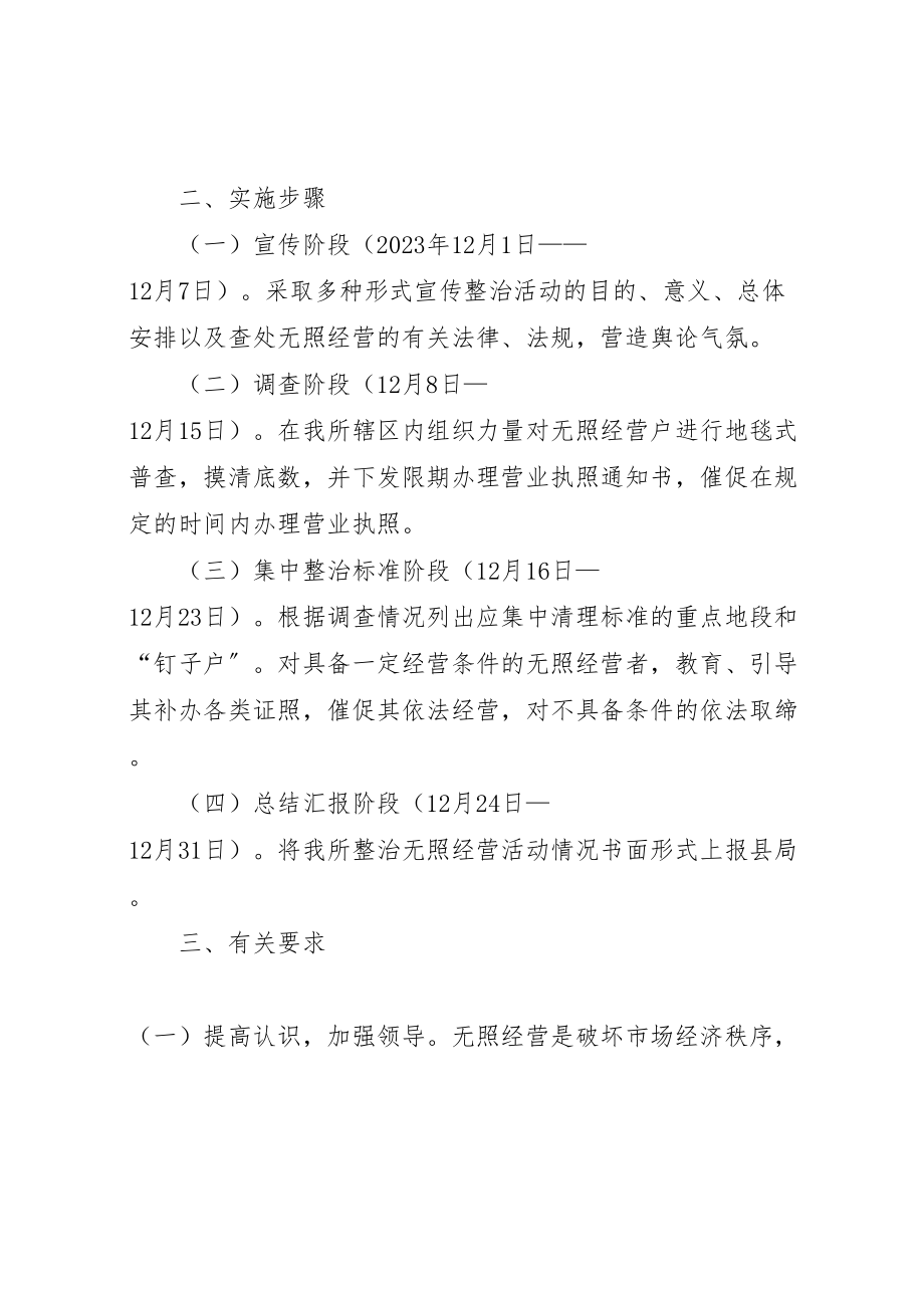 2023年无照经营专项整治行动的实施方案.doc_第3页