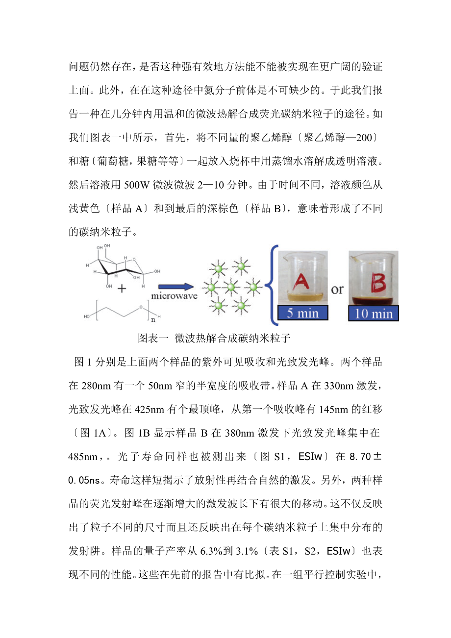 2023年微波合成碳纳米粒子的荧光特性和电化学发光特性.doc_第2页