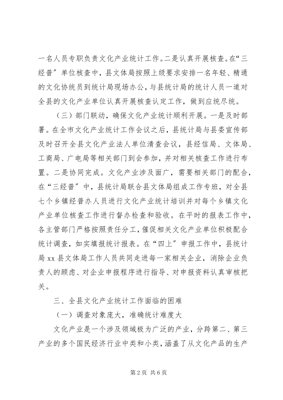 2023年县文化产业统计工作情况汇报.docx_第2页