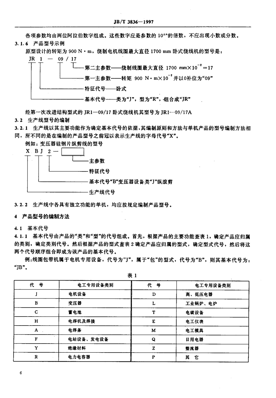 JB∕T 3836-1997_电工专用设备产品型号编制方法.pdf_第3页