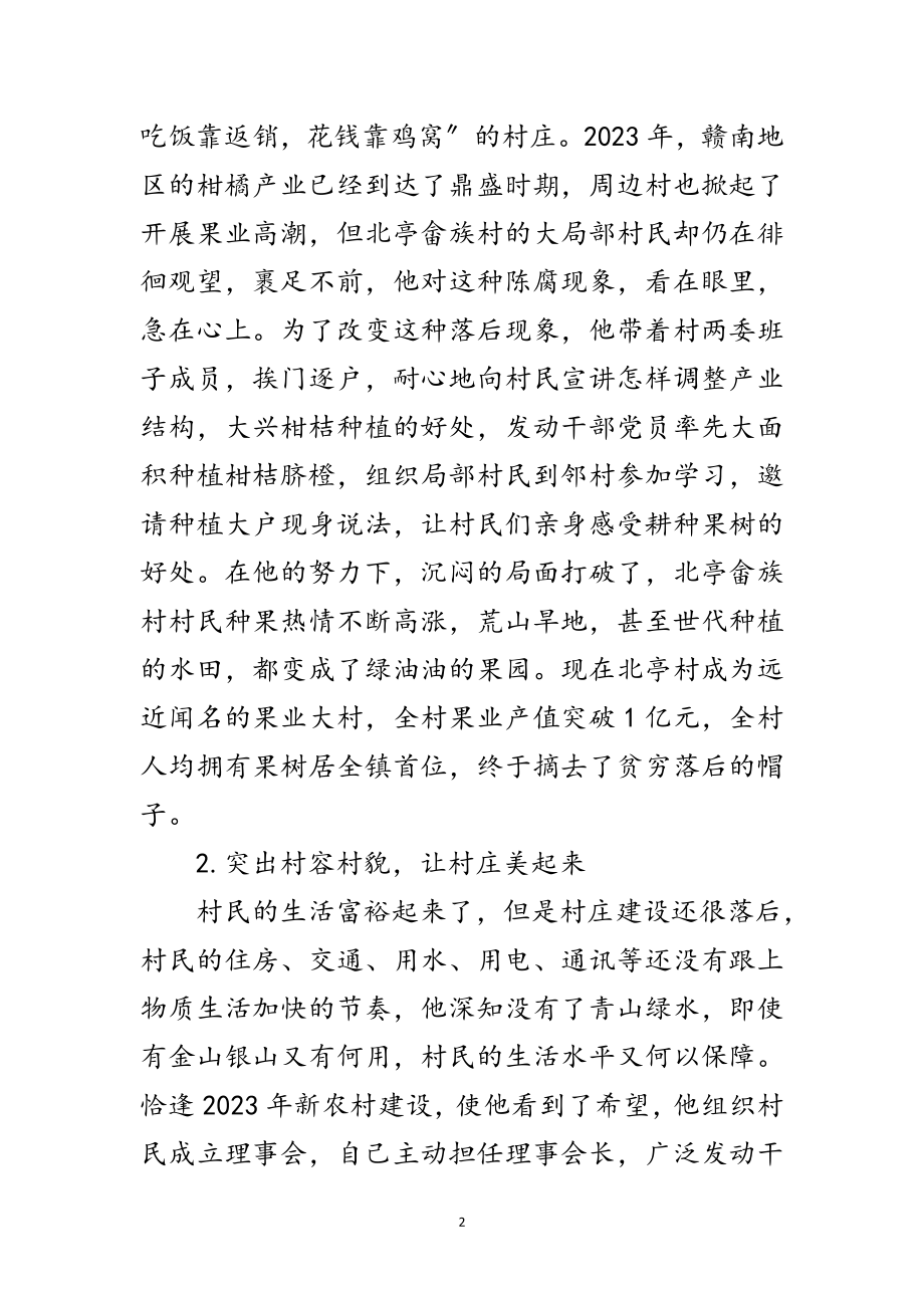 2023年村党支部书记主要事迹材料范文.doc_第2页