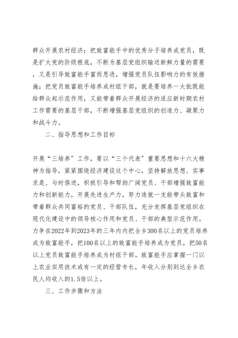 2023年关于做好农村三培养工作实施方案 2新编.doc_第2页