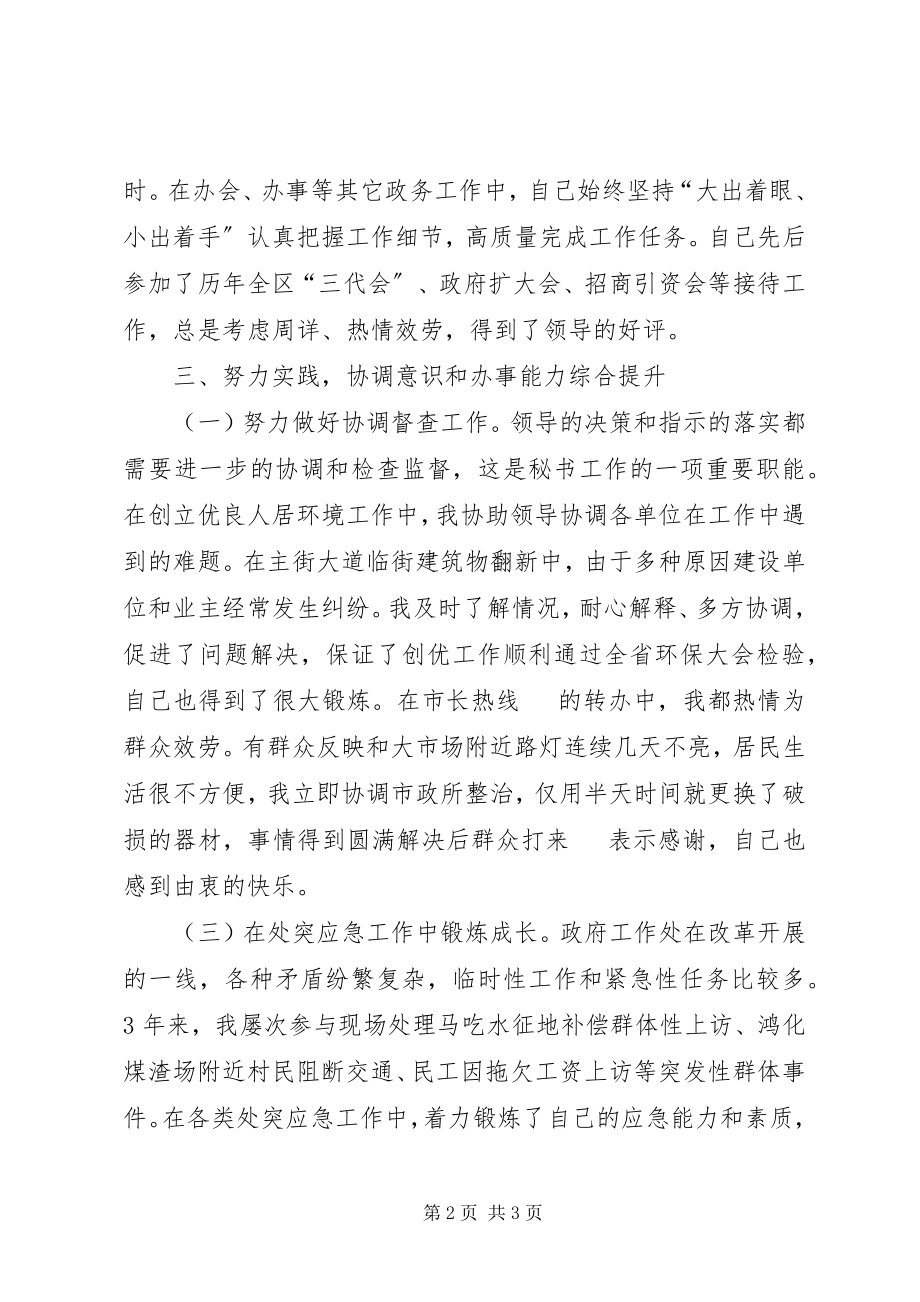 2023年区政府办公室秘书个人工作总结.docx_第2页