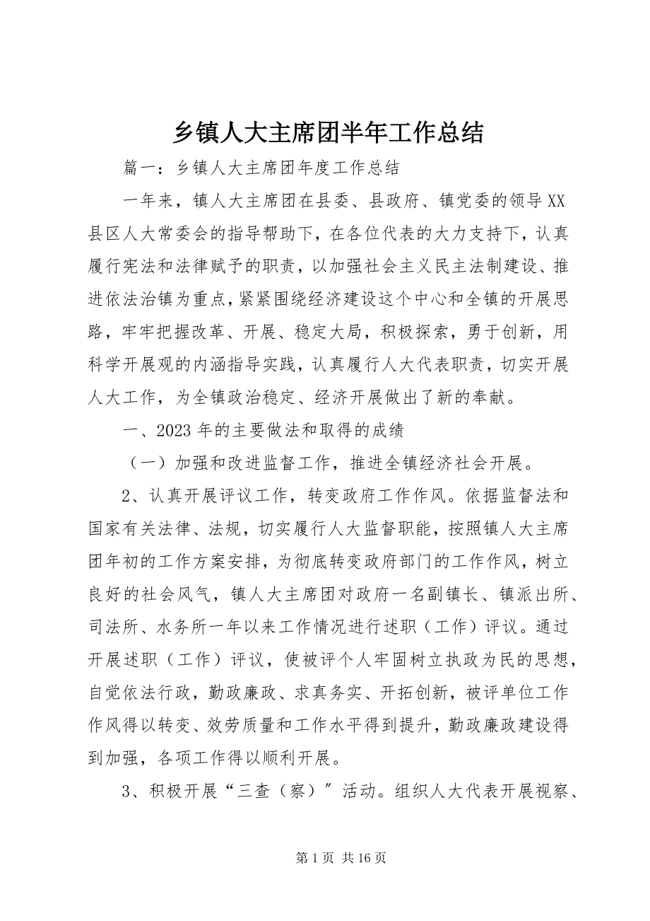 2023年乡镇人大主席团半年工作总结.docx_第1页