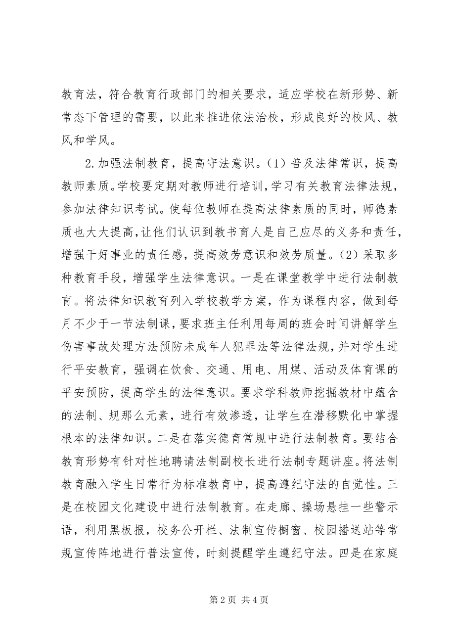 2023年普通高中依法治校现状与对策.docx_第2页