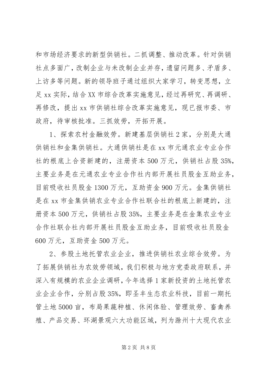 2023年供销作某年上半年工作总结和下半年工作计划.docx_第2页