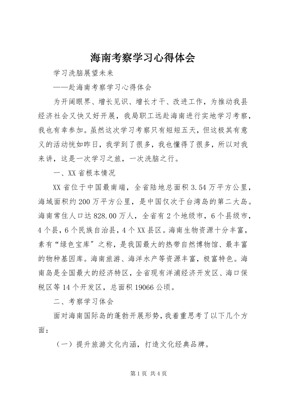 2023年海南考察学习心得体会.docx_第1页