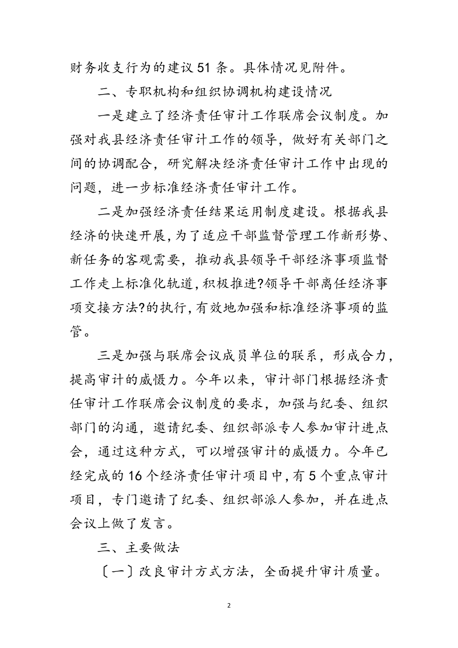 2023年经济责任审计年终工作总结范文.doc_第2页