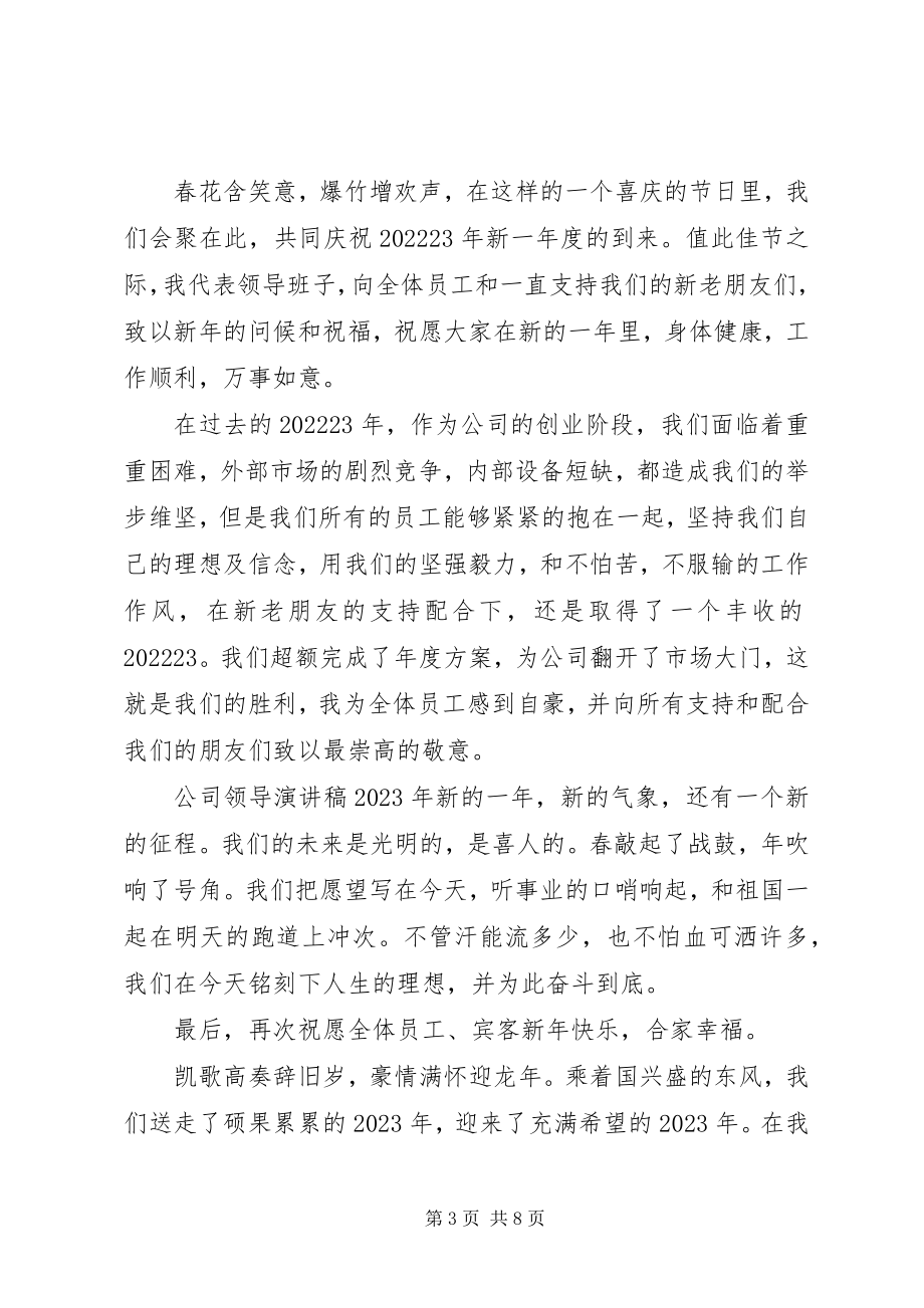 2023年公司领导讲话稿三篇精选.docx_第3页