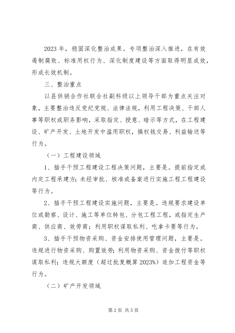 2023年开展领导干部违规插手干预工程建设、矿产开发和土地开发突出问题专项整治工作的通.docx_第2页