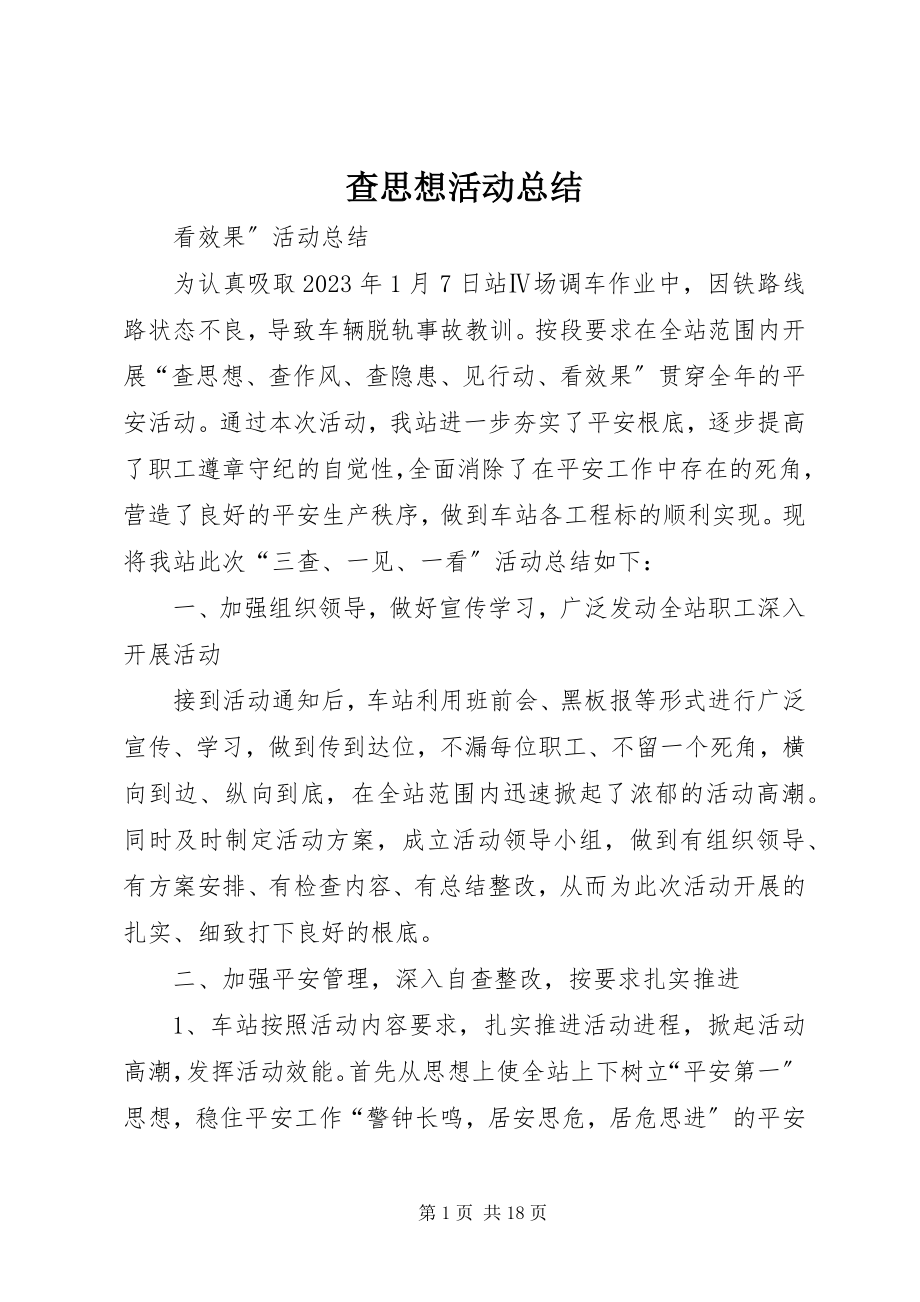 2023年查思想活动总结新编.docx_第1页