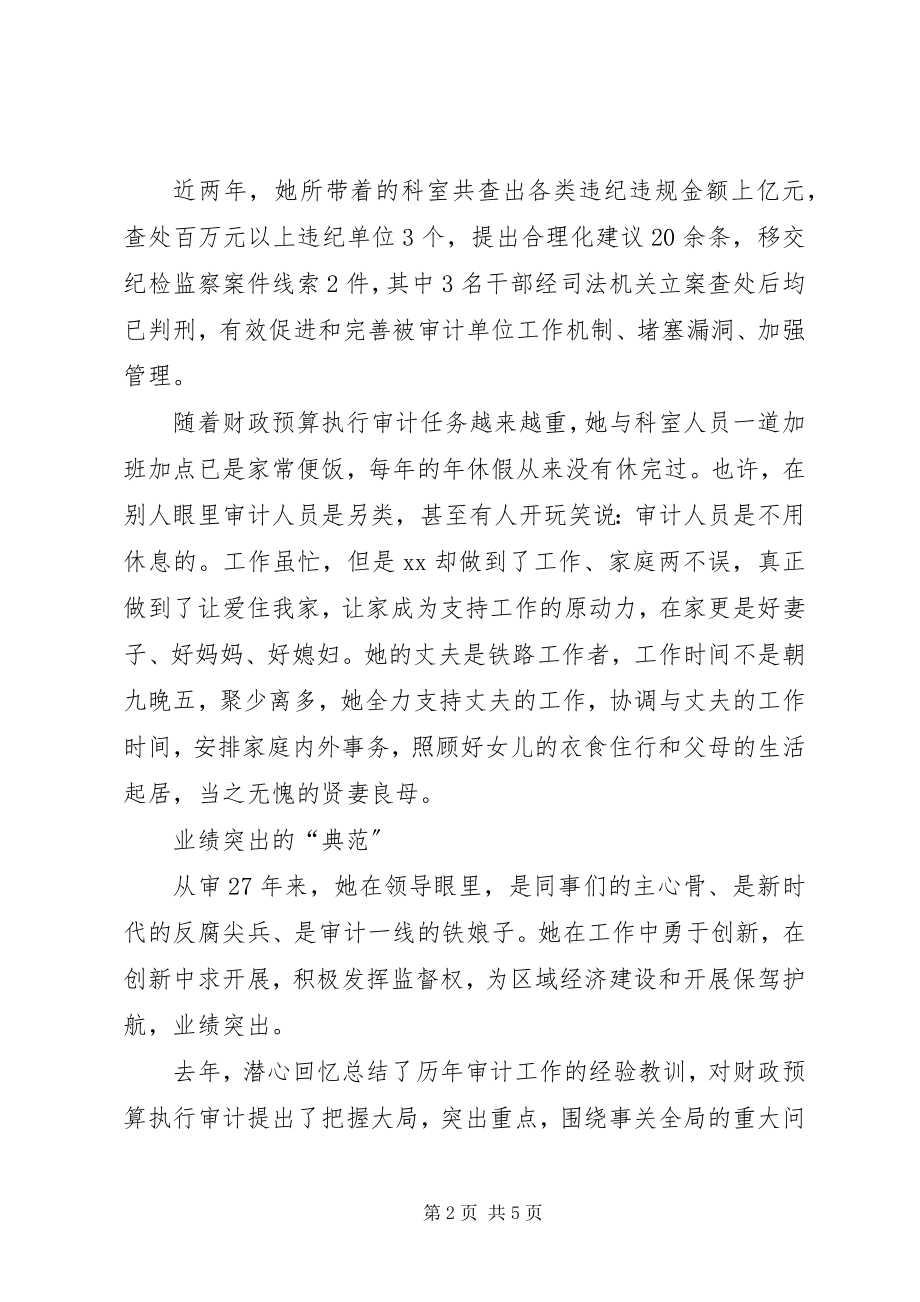 2023年审计局财政金融科科长先进事迹.docx_第2页