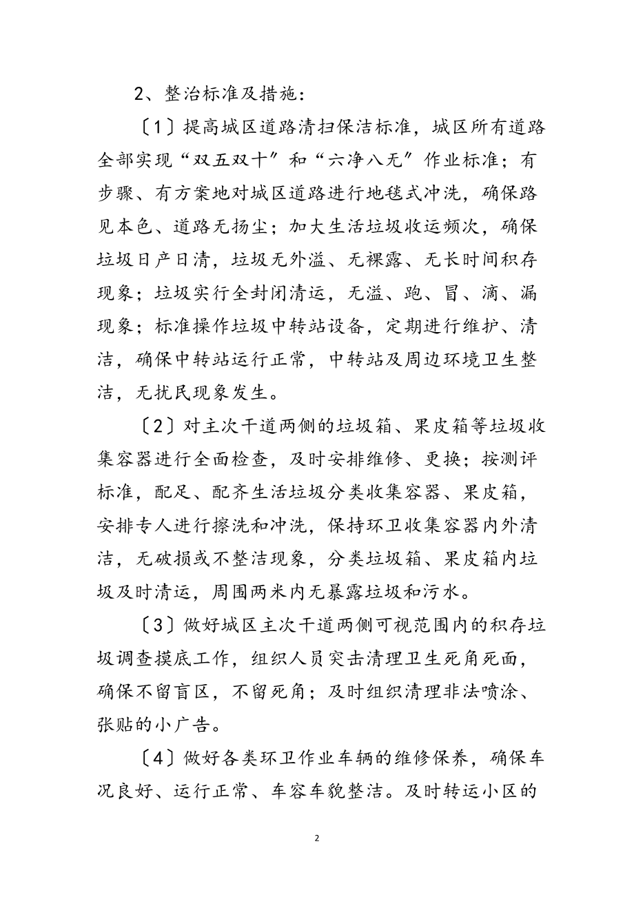 2023年整治脏乱差创建文明城专项行动方案范文.doc_第2页