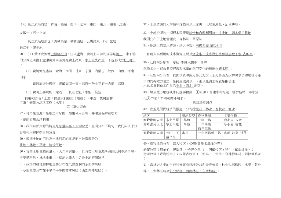 2023年八年级地理上册复习知识要点归纳商务星球版.docx_第3页