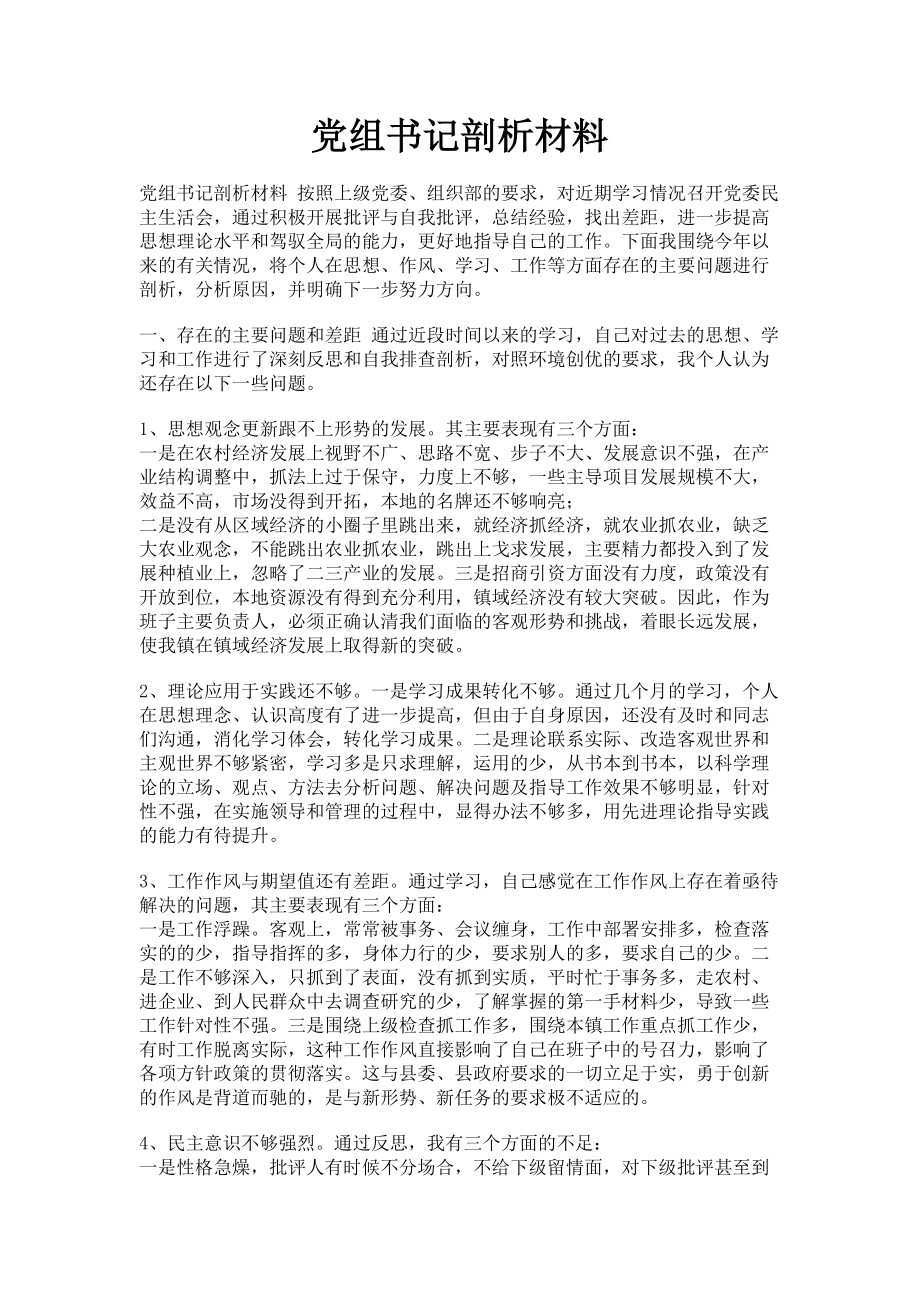 2023年党组书记剖析材料.doc_第1页