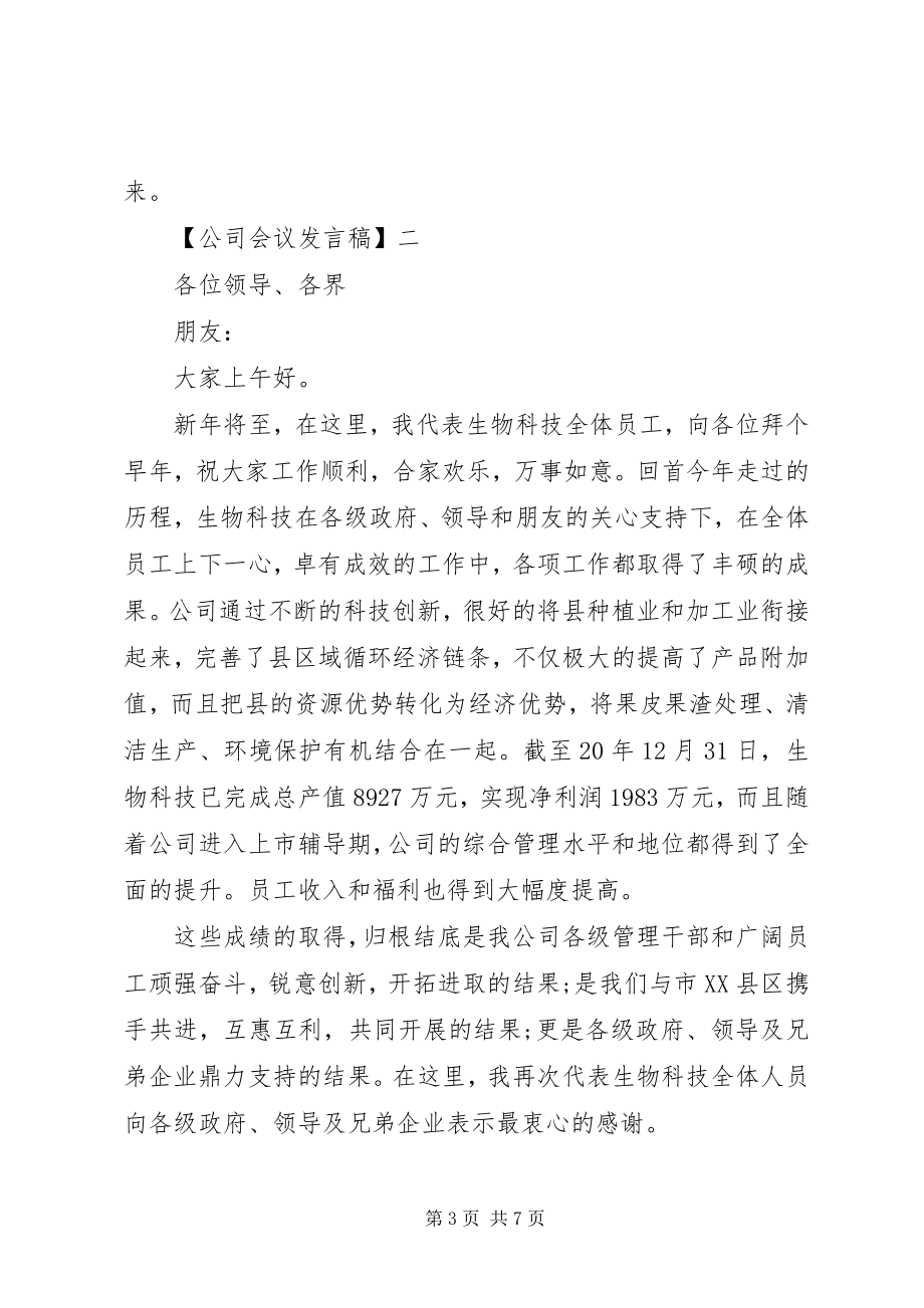 2023年公司会议讲话稿五篇精选.docx_第3页