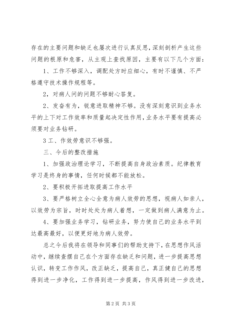 2023年思想作风转变年剖析整改总结.docx_第2页