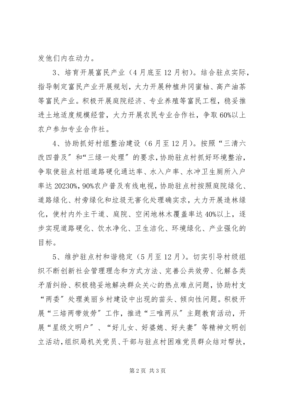 2023年美丽乡村建设驻点帮扶计划.docx_第2页