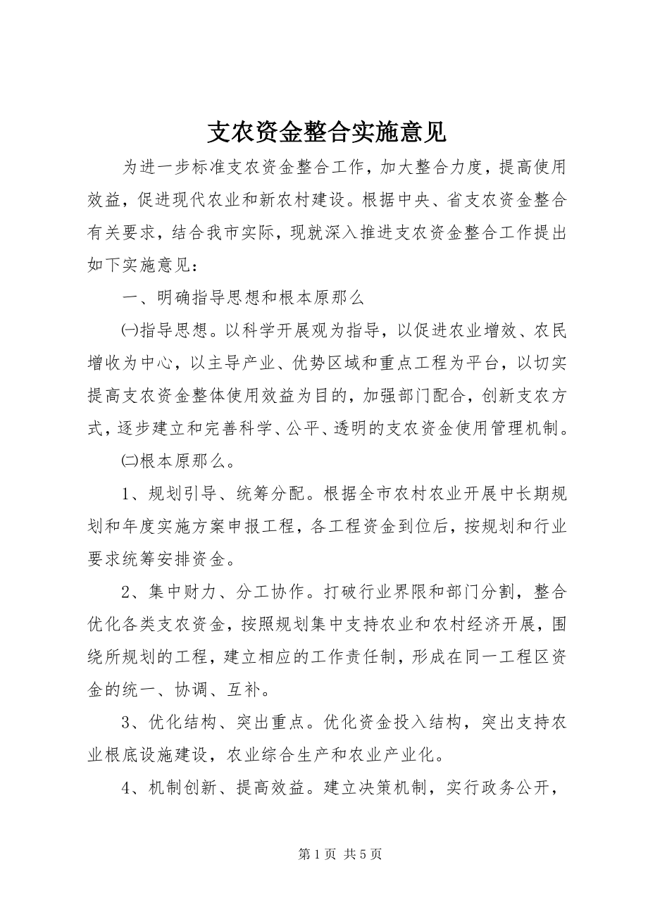 2023年支农资金整合实施意见.docx_第1页