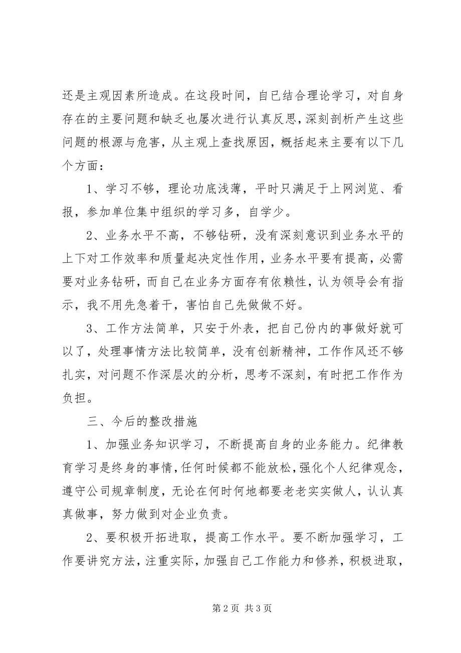 2023年思想汇报党员遵守纪律整改措施.docx_第2页