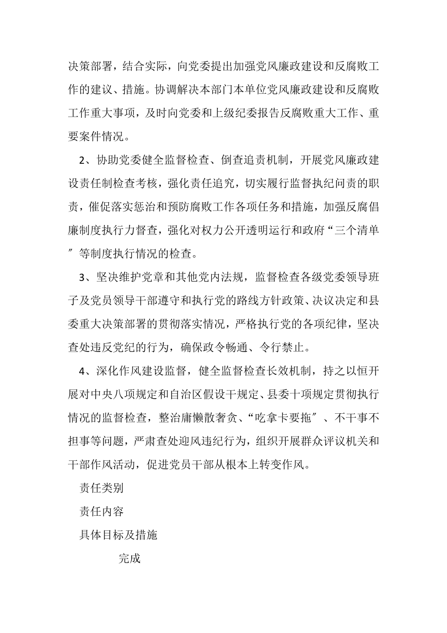 2023年党风廉政建设纪委纪检组监督责任清单2.doc_第2页