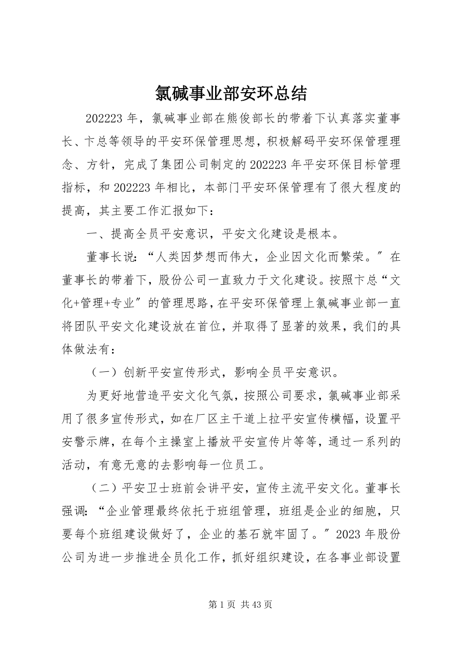 2023年氯碱事业部安环总结.docx_第1页