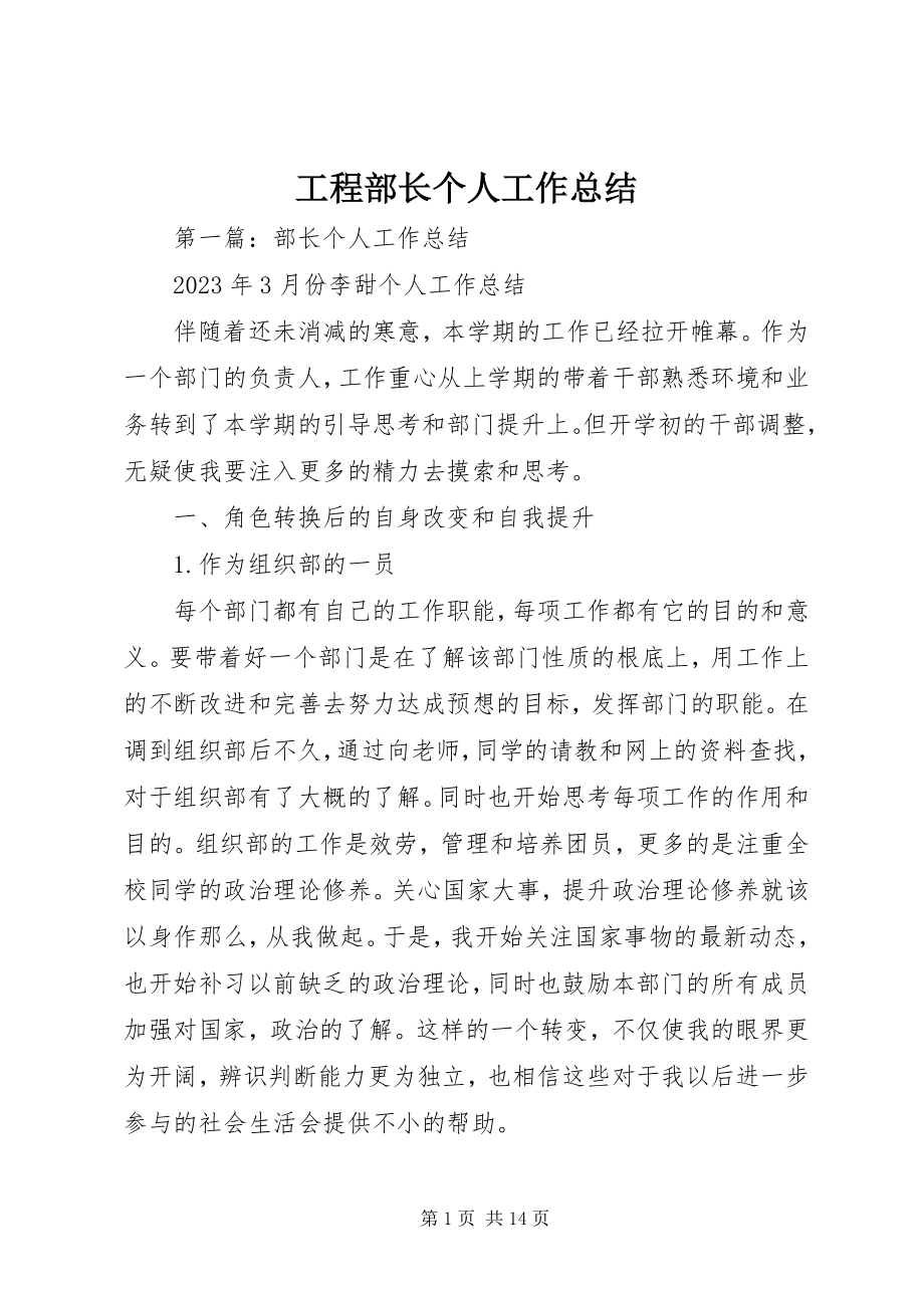 2023年工程部长个人工作总结.docx_第1页