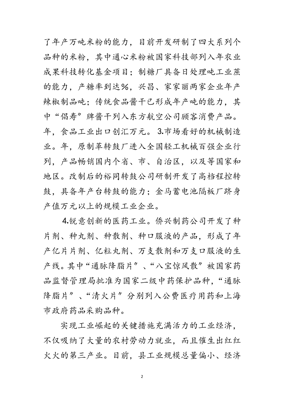 2023年加强工业崛起推进县域发展小结范文.doc_第2页